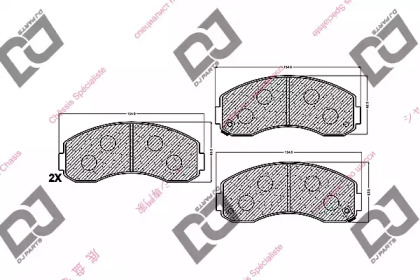 Комплект тормозных колодок DJ PARTS BP1354